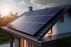 Photovoltaic Solar Panels. Ai generative